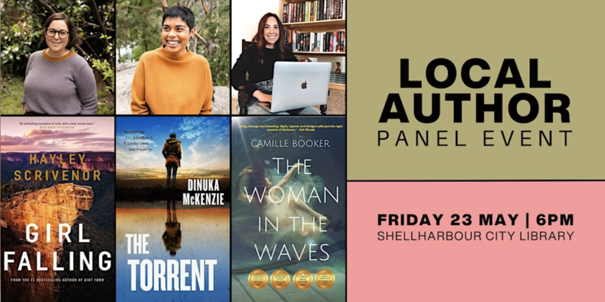 Banner for local authors event